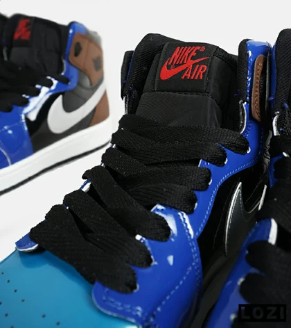 کتانی ساق‌دار زنانه و مردانه آبی مشکی قهوه ای Nike air jordan 1 مدل 6620