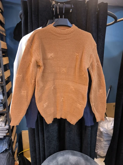 ژاکت پلیور انبه ای مردانه فری سایز مناسب سایزهای L تا 2XL