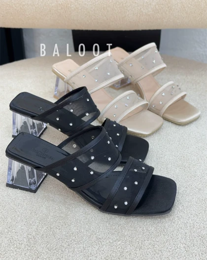صندل پاشنه شیشه‌ای