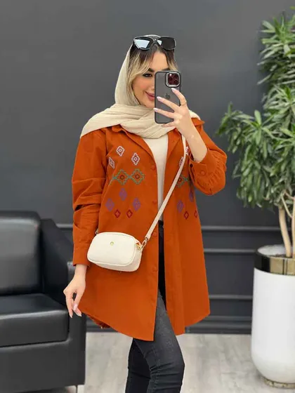 مانتو لینن طرح لوزی