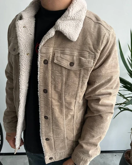 کاپشن کبریتی وارداتی CORDUROY قهوه ای