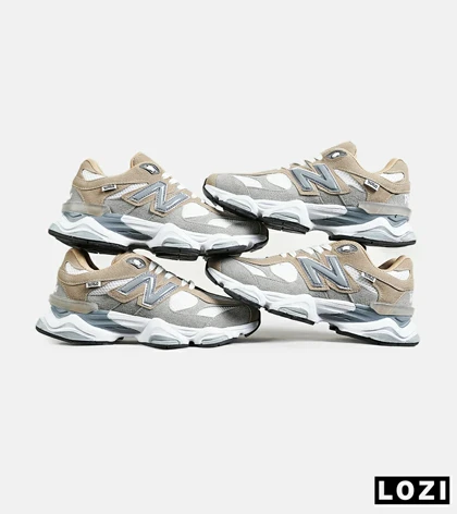 کفش کتانی مردانه و زنانه کرم طوسی NEW BALANCE 9060 مدل 7317