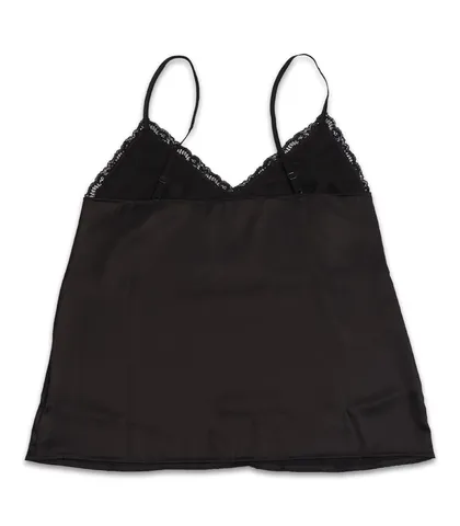 ست تاپ و شورتک ساتن Neev نیو کد 4010 مشکی Black