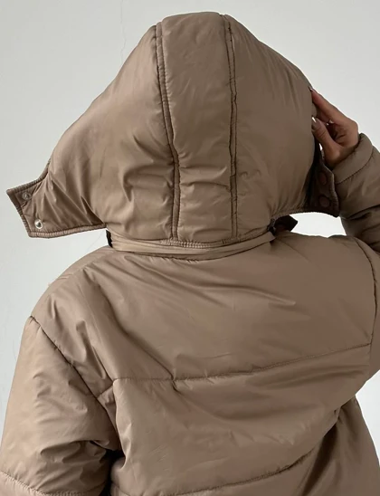 کاپشن کلاهدار کد 130077