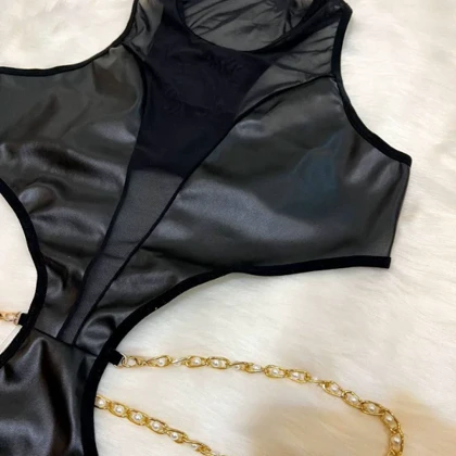 بادی حریر چرمی زنجیردار ویتاریتا کد 418