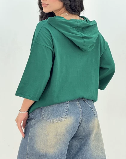تیشرت کلاهدارنیلی(37)کد:5611