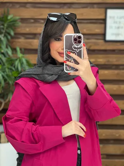 مانتو سرشانه ژیله دار پشت پاگن