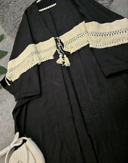 مانتو عبایی آویشن کد 86650