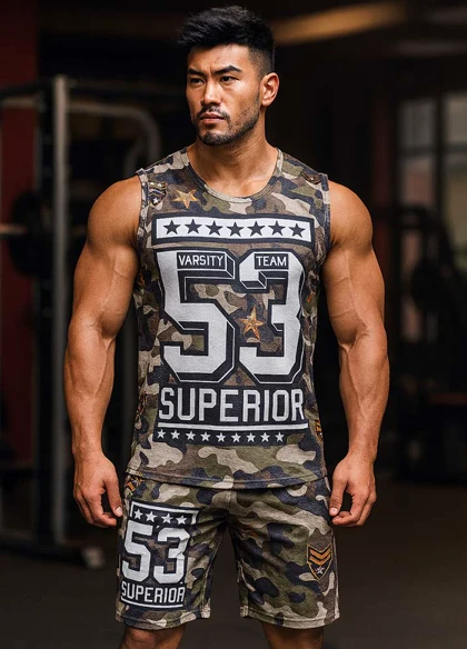 ست رکابی شلوارک مردانه مدل 53