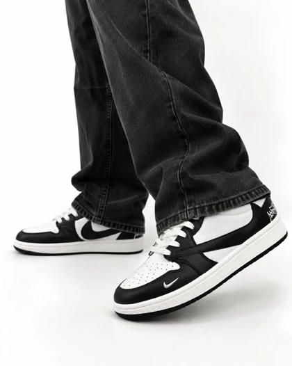 کفش کتانی مردانه مدل نایکی ترویس سفید مشکی Nike travis