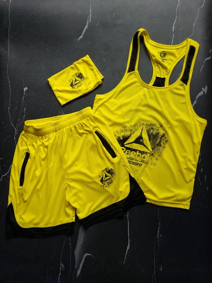 ست رکابی شلوارک و اسکارف ریبوک - حراجی - L