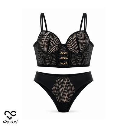 ست شورت و سوتین فنردار گیپوری اروپایی YZ1013 کد 39130