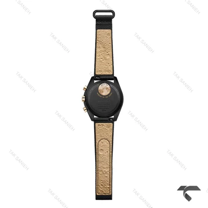امگا سواچ ماموریت به ماه 1969 مشکی طلایی بند رابر جدید Swatch-10719-U