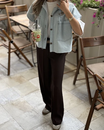 وست زنانه جین یخی