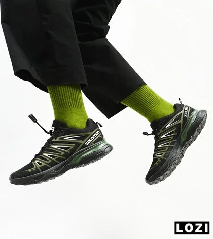 کفش کتانی مشکی سبز Salomon X ULTRA