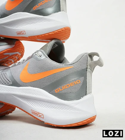 کفش کتانی مردانه طوسی نارنجی Nike guide 10
