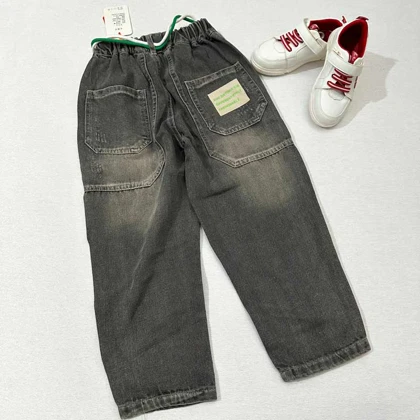 شلوار لی طرح مام زاپ‌دارکمر کش fashion