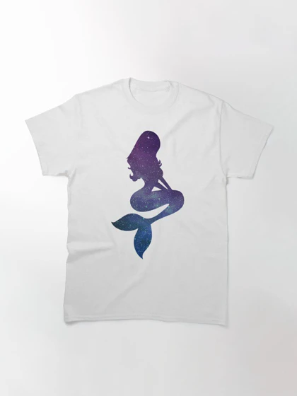 تیشرت the little mermaid طرح Galaxy Mermaid کد 201378