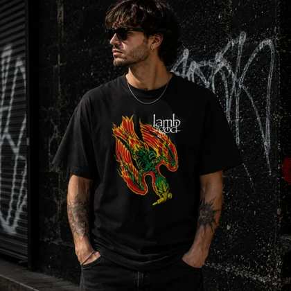 تیشرت طرح لمب آو گاد lamb of God کد 10