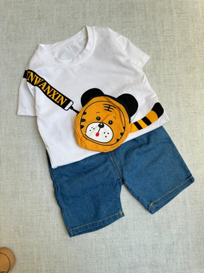 ست تیشرت ببری و شلوارک