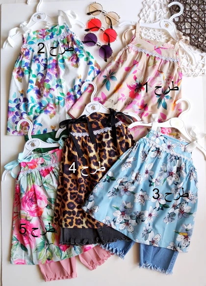 ست شومیز بندی و شلوارک رنگی