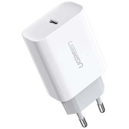 شارژر دیواری تایپ‌سی فست 20 وات یوگرین CD137 60450