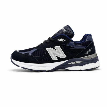 کفش و کتانی مردانه چرم طبیعی مدل نیوبالانس NEWBALANCE 990 رنگ سرمه ای کد 8490