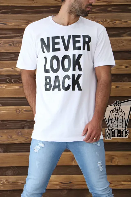 تیشرت آستین کوتاه NEVER LOOK BACK