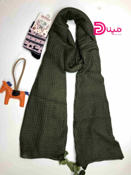 شال پلیسه وارداتی مربعی نخی