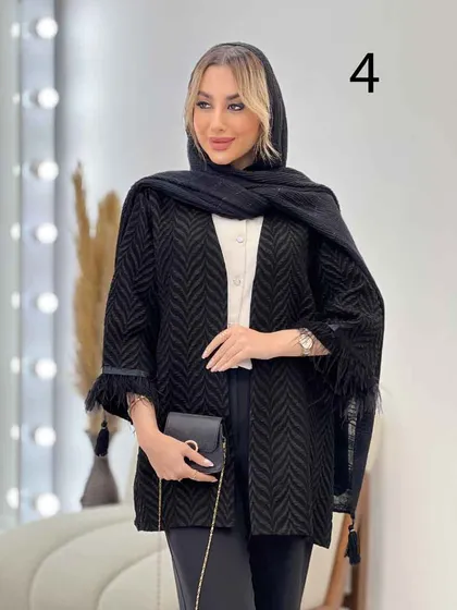 مانتو فکورا آستین پر