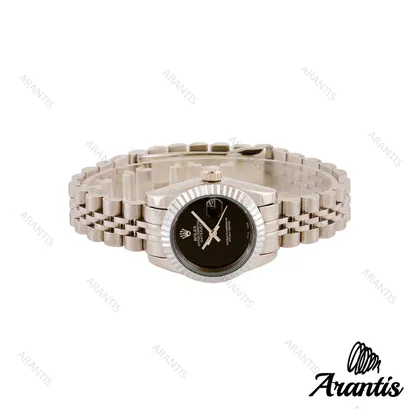 ساعت رولکس زنانه صفحه مهندسی مشکی w-6594