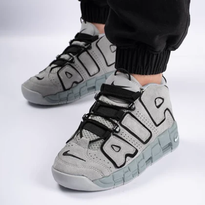 کفش و کتانی مردانه مدل ایر آپتمپو Nike air more Uptempo رنگ طوسی مشکی