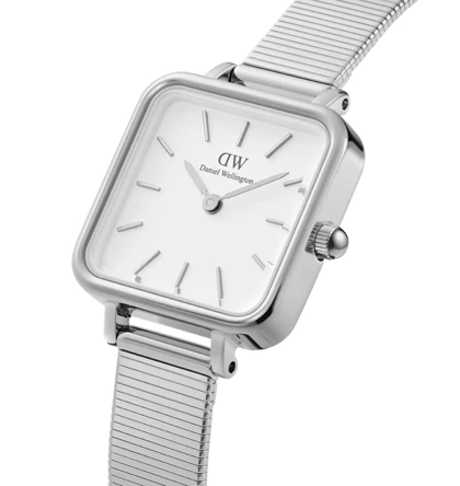 ساعت دنیل ولینگتون مربعی زنانه سیلور صفحه سفید Daniel Wellington Silver