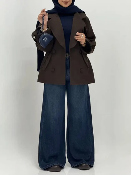 3806-پالتو آستردار آهو