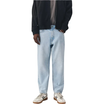 شلوار جین نیم بگ بدون جنسیت pull & bear کد 381