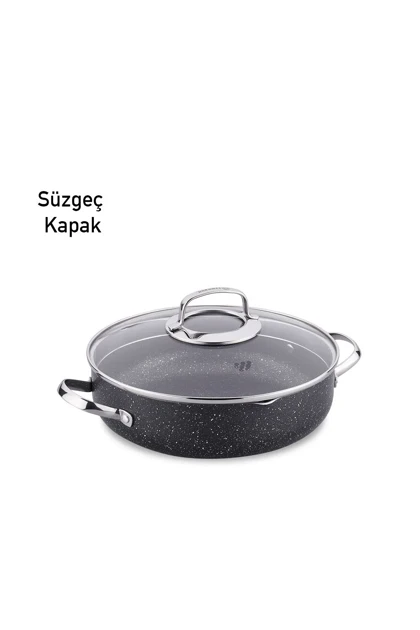قابلمه کوتاه گرانیتی KORKMAZ مدل A2954 - چندرنگ