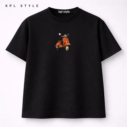 تیشرت باکسی طرح وسپا 100٪ پنبه | کد 1379