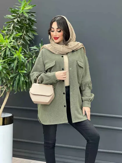 پالتو دو جیب پشت ریش
