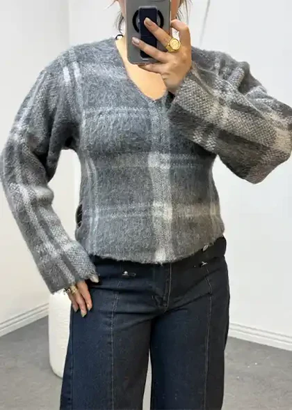 بلوز چهار خونه کد:9067