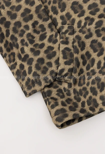 کت فوتر یقه انگلیسی پلنگی@کد1004246