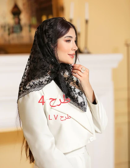 روسری سه گوش گیپور دانتل