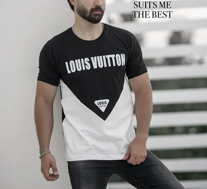 تیشرت مردانه loius vuitton لوییس ویتون رنگ مشکی سفید