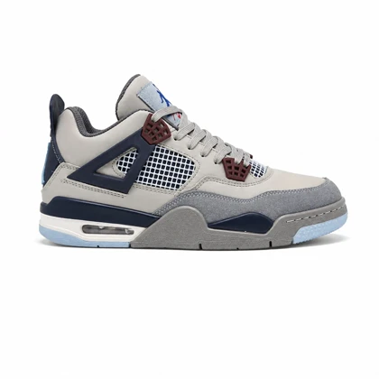 کفش و کتانی مردانه ساق‌دار مدل جردن NIKE AIR JORDAN 4 رنگ طوسی کد 2726