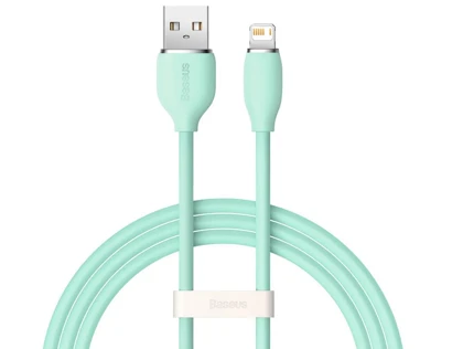 کابل یواس‌بی به لایتنینگ بیسوس Baseus CAGD000004 Jelly Liquid Silica Gel USB to iP Fast Charging Data Cable 2.4A 1.2M