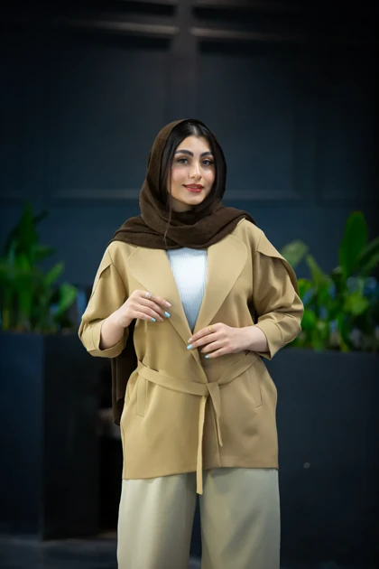 مانتو مازراتی لمه آستین شنل