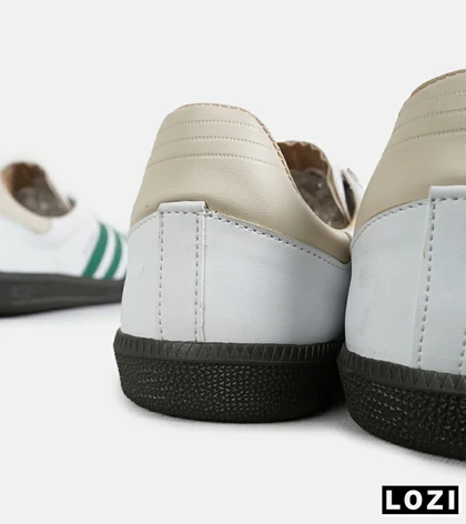 کفش کتانی مردانه و زنانه سفید سبز ADIDAS Samba
