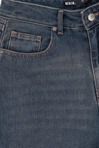 شلوار جین زنانه بگی آبی تیره جک پات ریزشی رویال جین royal jeans