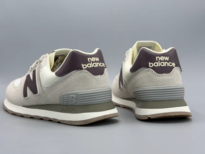 نیوبالانس 574 کرم زرشکی/New balance 574