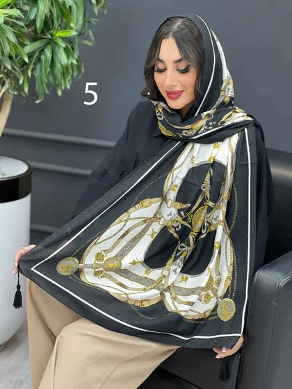 شال نخی طرح دار