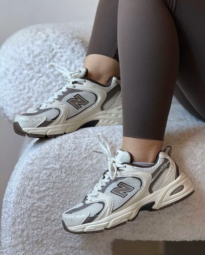 کتانی ویتنامی نیوبالانس 530 کرم قهوه اییNew balance 530